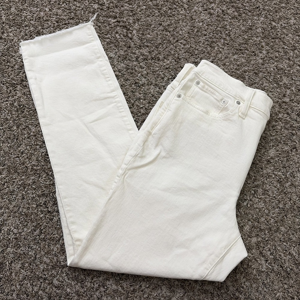 Madewell Jeans Womens 30 White The Perfect Vintage Jean High Rise Straight Denim